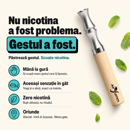 Nu nicotina a fost problema. Gestul a fost. Păstrează gestul. Scoate nicotina.